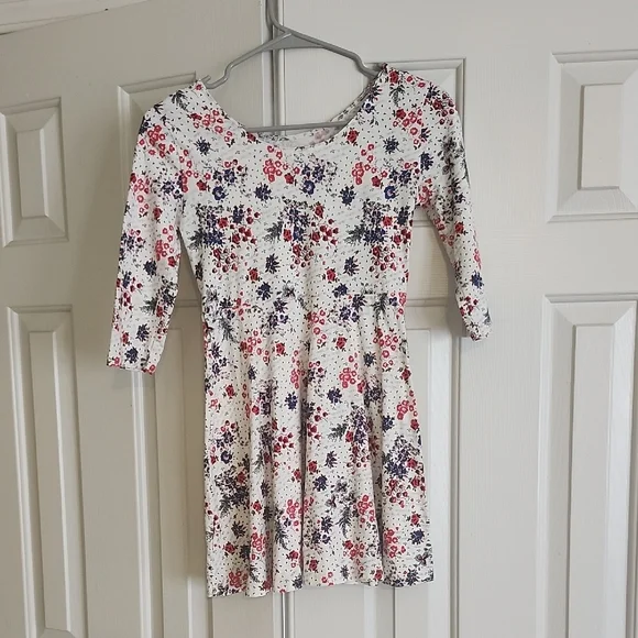 Old Navy Floral Print Dress - Red and Blue - Picture 2 of 4